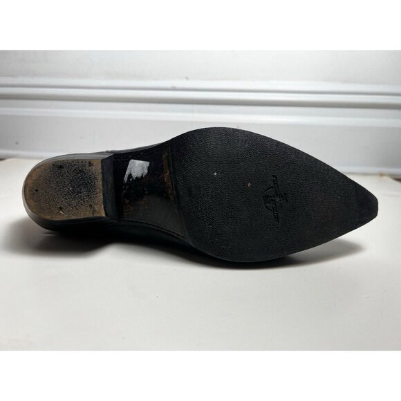 Mens Black Owings Vintage Cowboy Boots Leather Spain - Picture 2 of 10